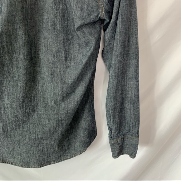 Wrangler Indigo Men’s Denim Pearl Snap Sz Medium - Picture 10 of 14
